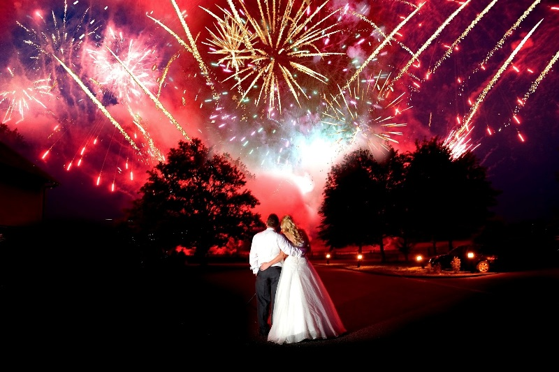 Wedding with Fireworks